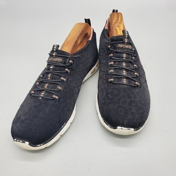 Skechers Womens Empire D Lux 12825 Black Casual Shoes Sneakers Size 6.5 - Picture 2 of 8